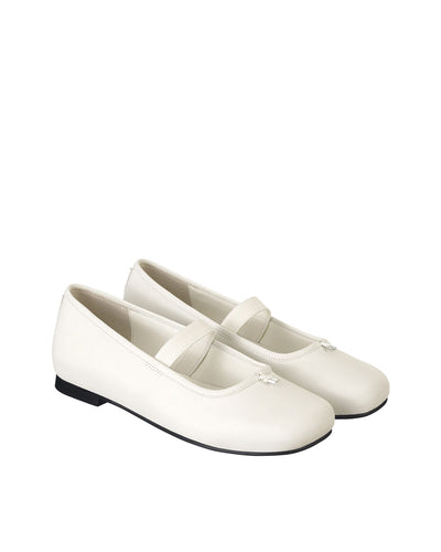 Stand Oil Faye Mary Jane — Semi-Square Flat — Cream