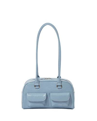 Stand Oil Chubby Bag — Quilted Bowling Crossbody — Sky blue