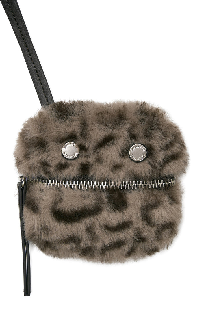 Matin Kim Leopard Mini Pouch — Gray