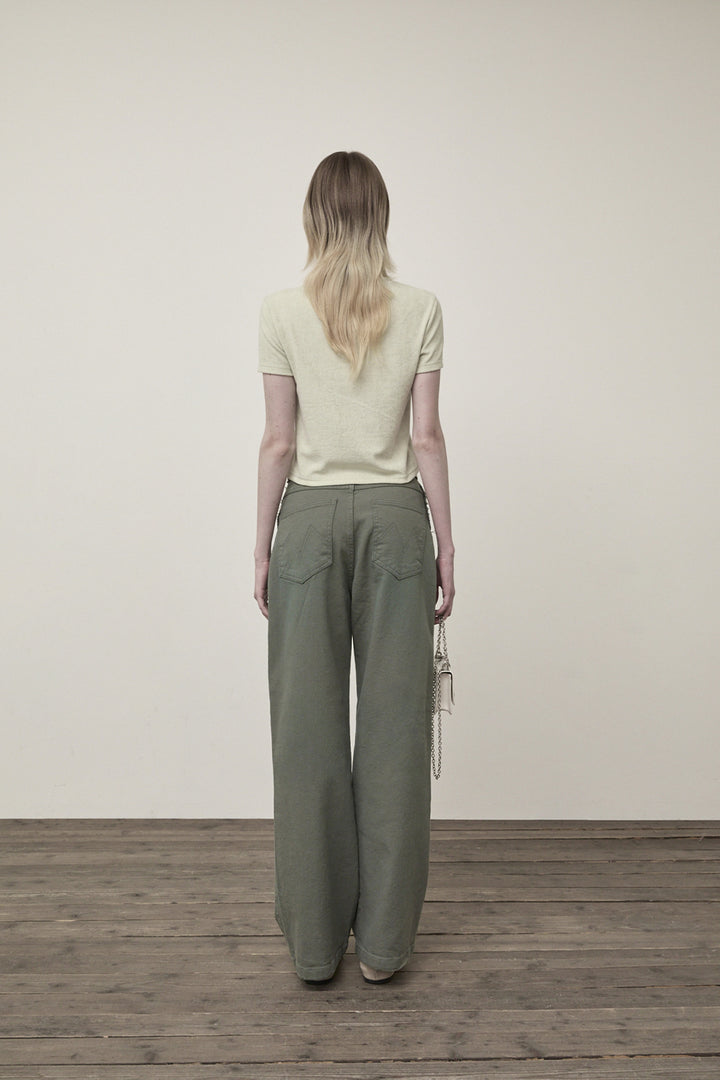 Matin Kim Logo Point Terry Crop Top — Green