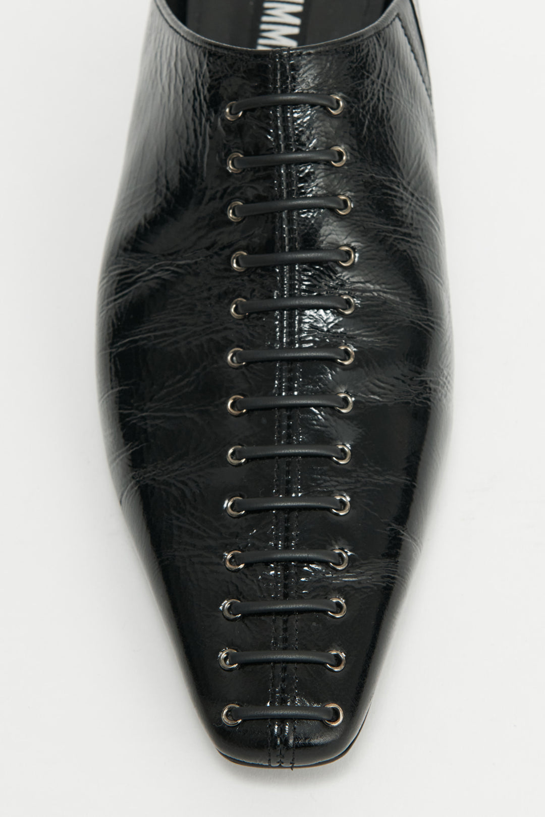 KIMMATIN Lace-Up Mule Loafers — Black