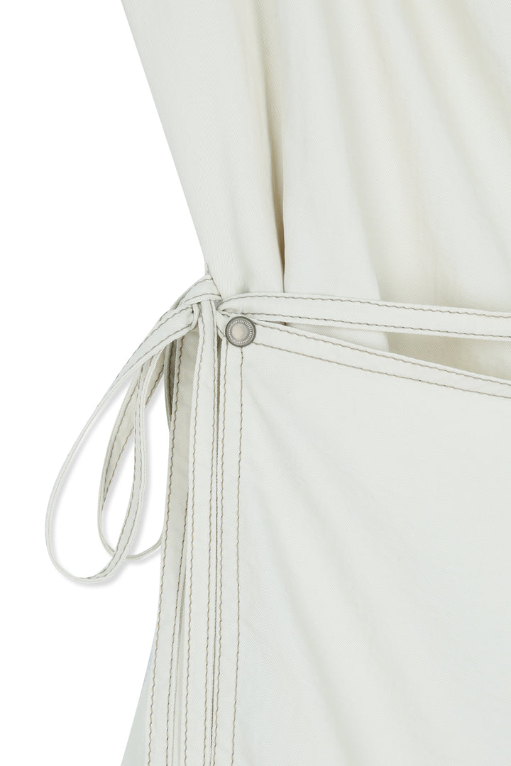 Matin Kim Sleeveless Wrap Dress — Cream