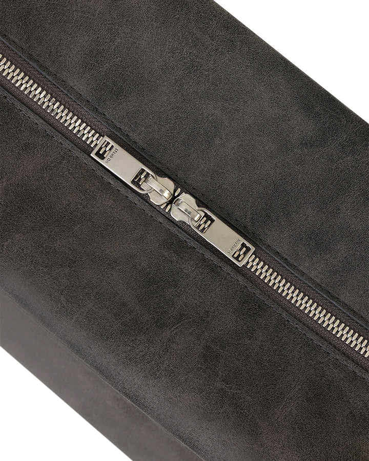Stand Oil Zuni Bag — Washed Leather Crossbody — Gray