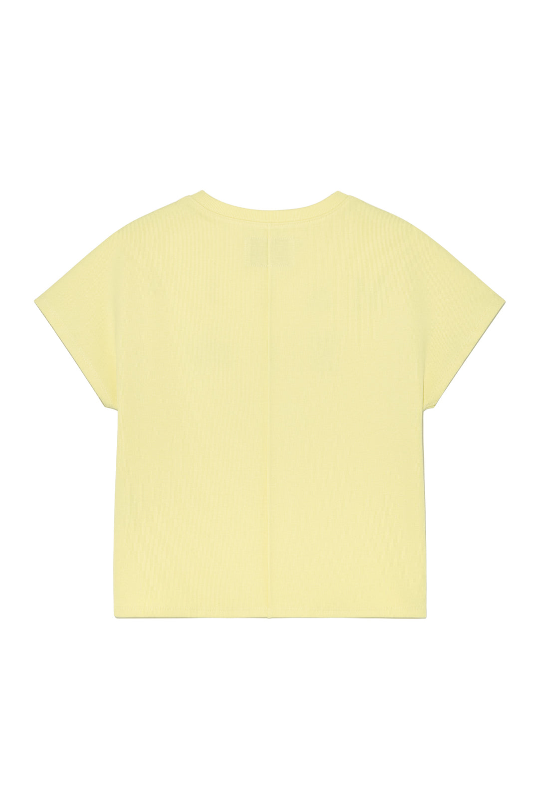 Matin Kim Pintuck Layered Slim Crop Top — Yellow