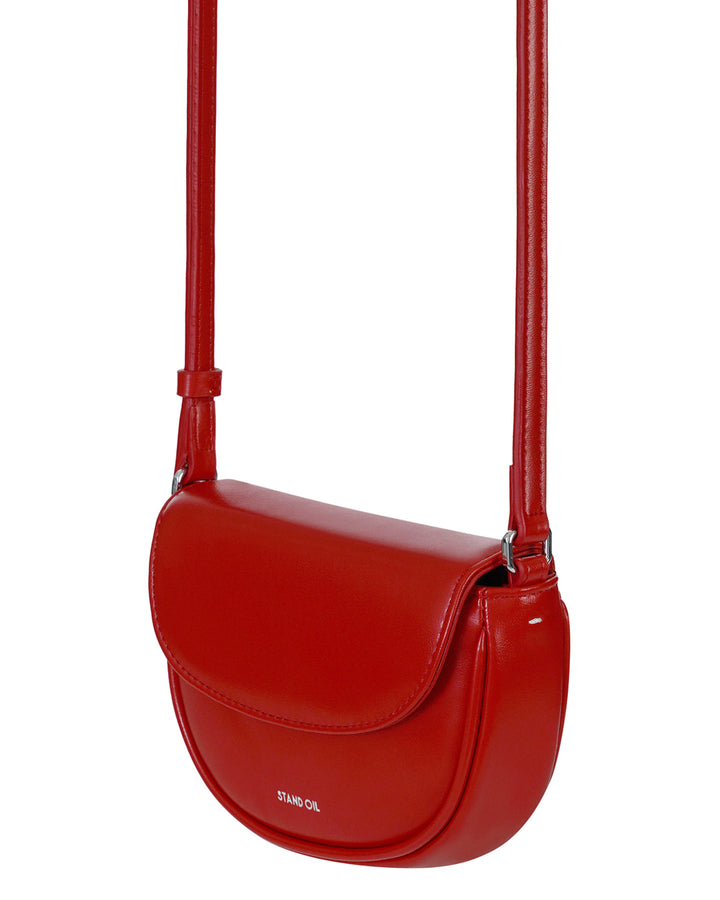 Stand Oil Mino Bag — Half Moon Crossbody — Red