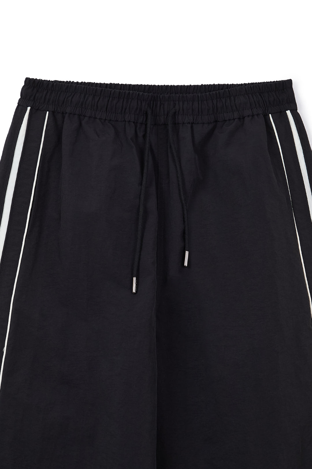 Matin Kim Side Logo Wide Track Pants — Black
