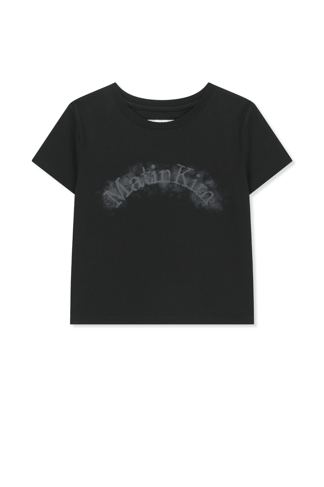 Matin Kim Arch Logo Crop Top — Black