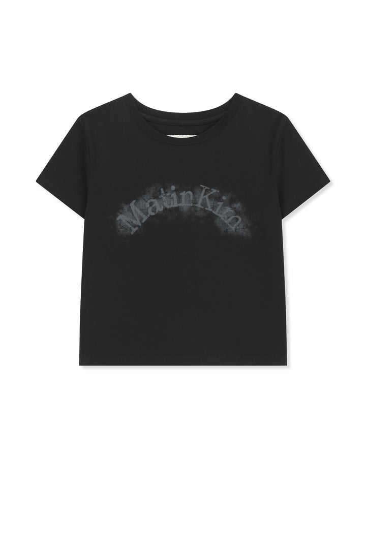 Matin Kim Arch Logo Crop Top — Black
