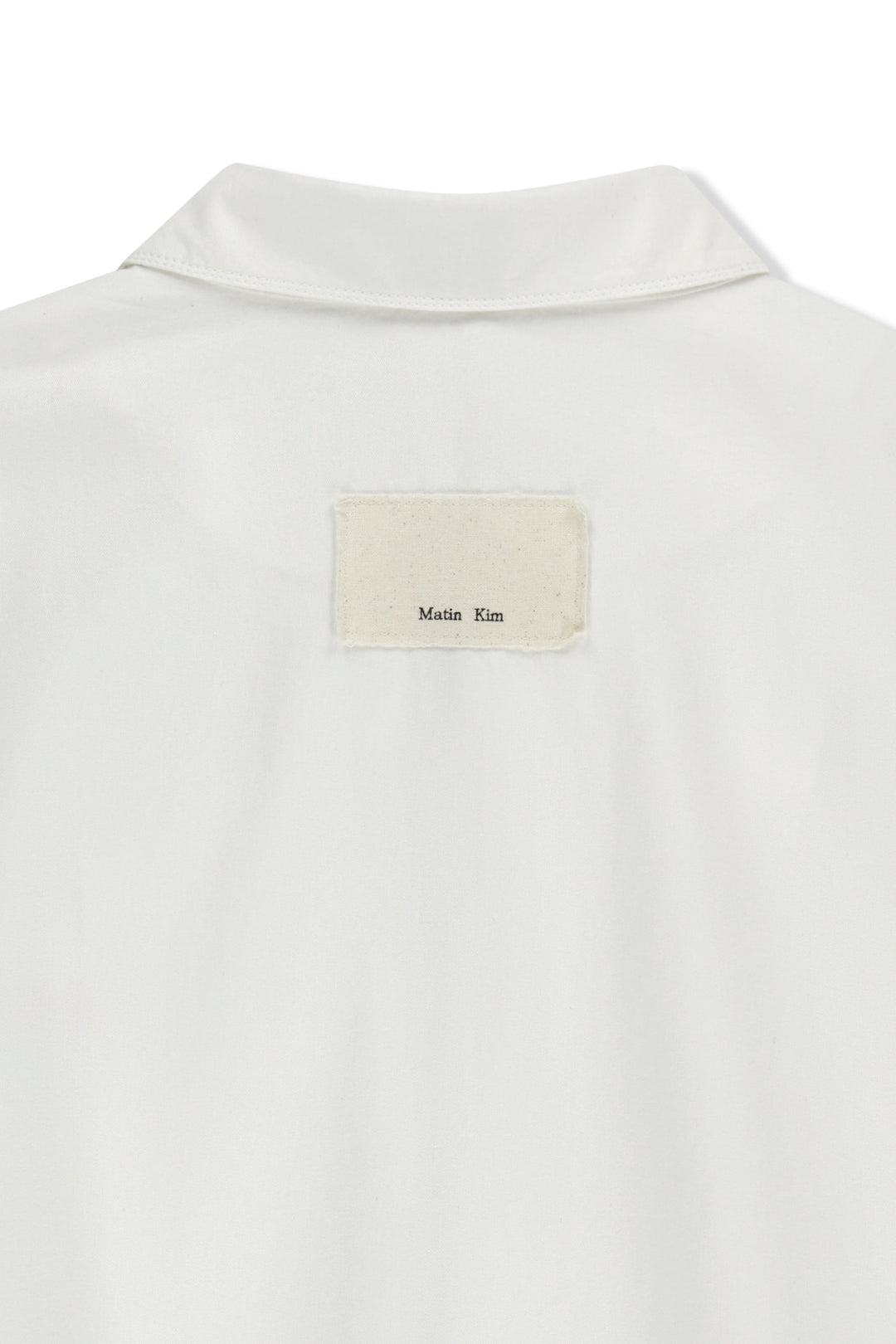 Matin Kim Small Logo Cotton Zip Up Jumper — White