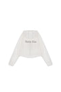 Matin Kim Crop Hoody Coating Jumper — Ivory