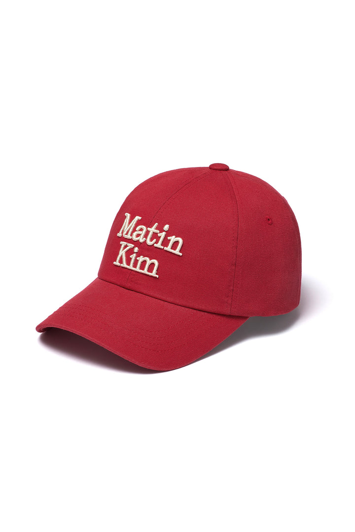 Matin Kim Volume Logo Ball Cap — Red