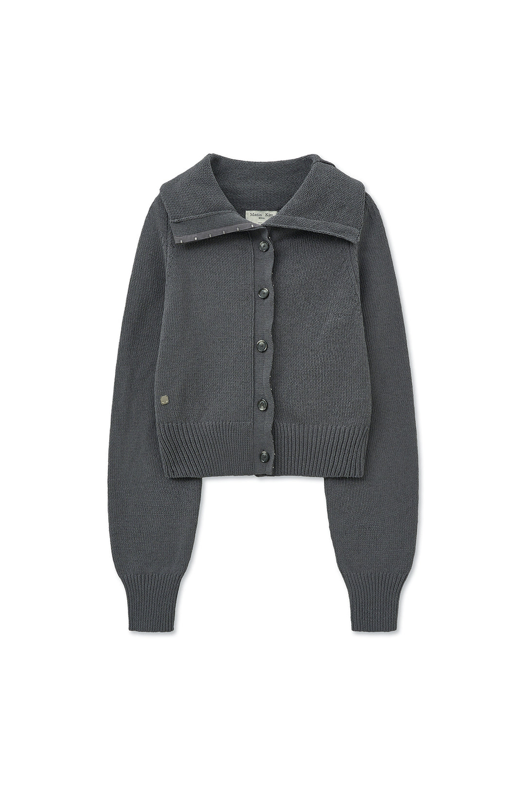 Matin Kim Hook Point Two Way Cross Cardigan — Gray