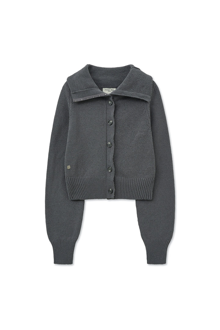 Matin Kim Hook Point Two Way Cross Cardigan — Gray