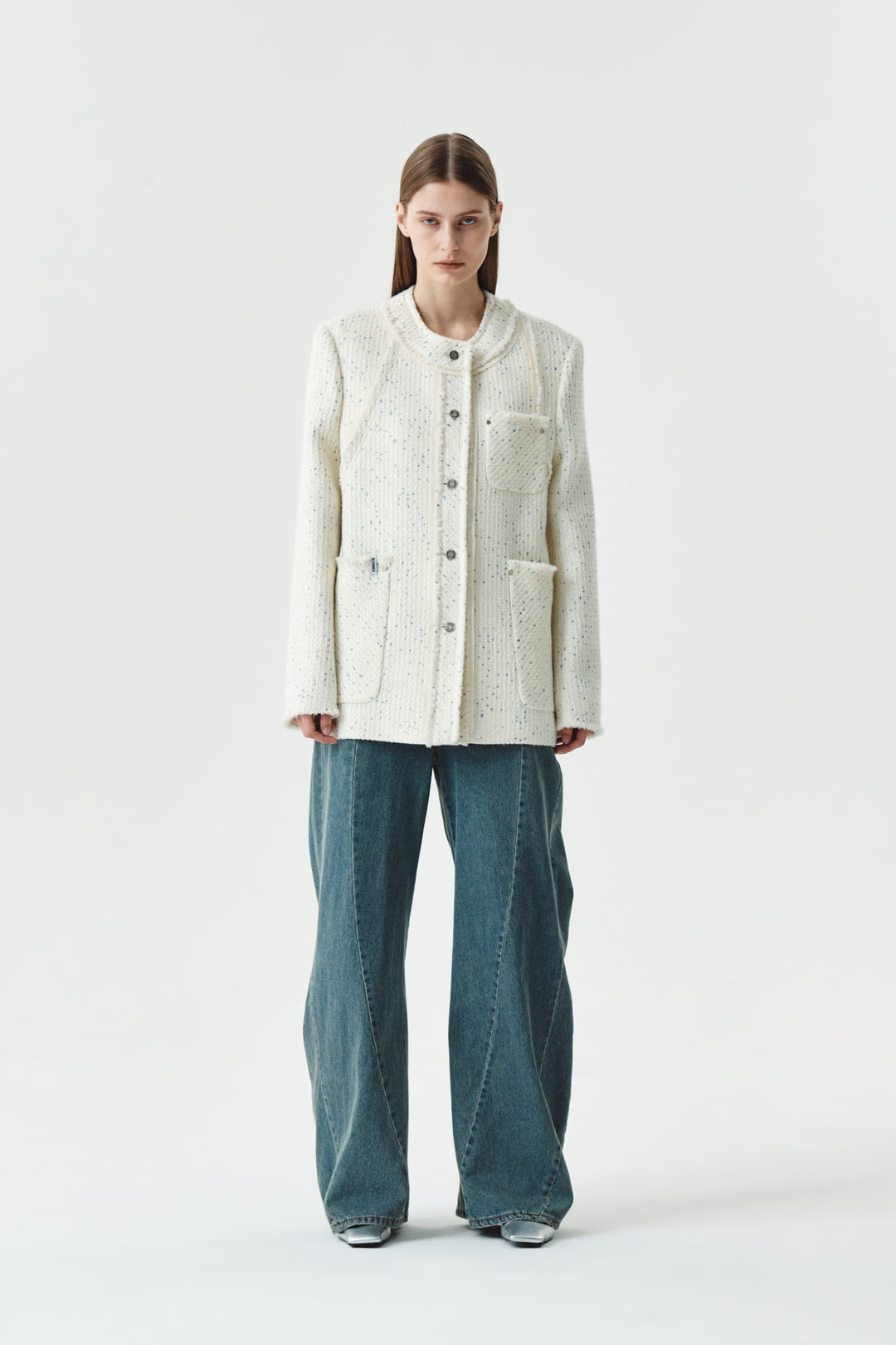 KIMMATIN Line Point Drapery Denim — Blue