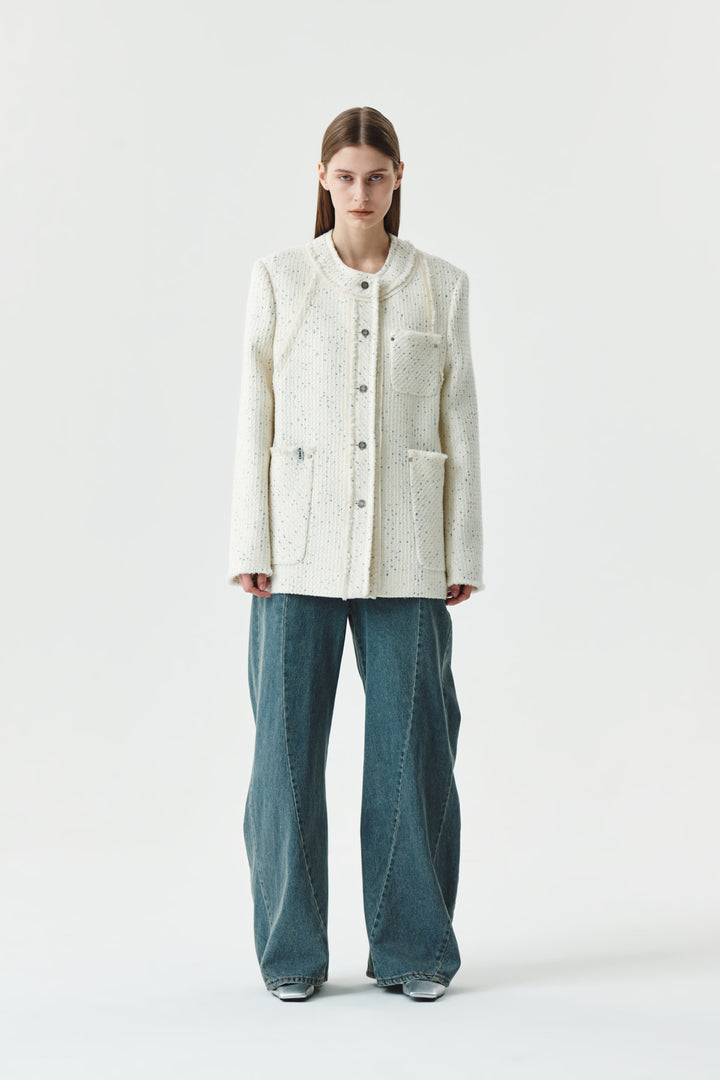 KIMMATIN Line Point Drapery Denim — Blue