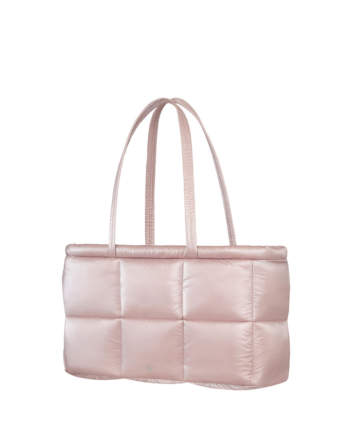 Stand Oil Bubble Bag — Padded Oblong Crossbody — Soft Pink