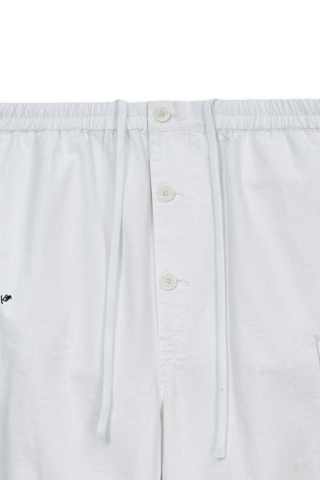 Matin Kim Drawstring Hem Cargo Pants — Ivory