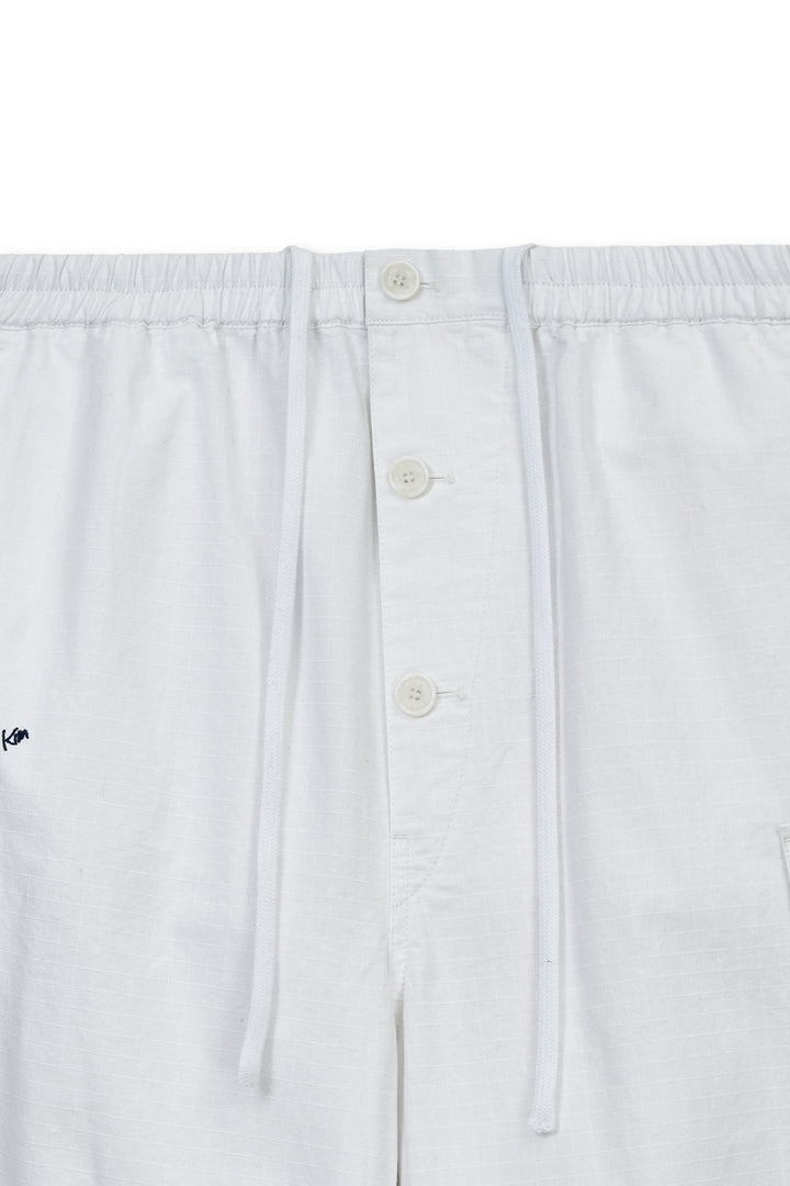 Matin Kim Drawstring Hem Cargo Pants — Ivory