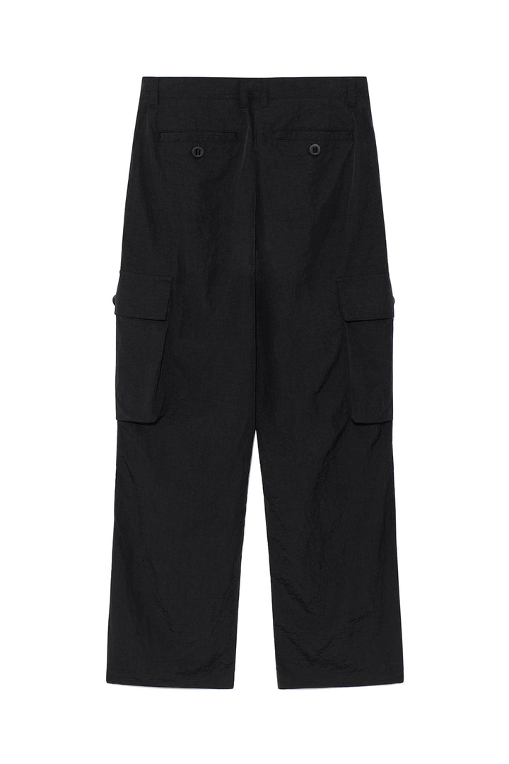 Matin Kim String Nylon Cargo Pants — Black
