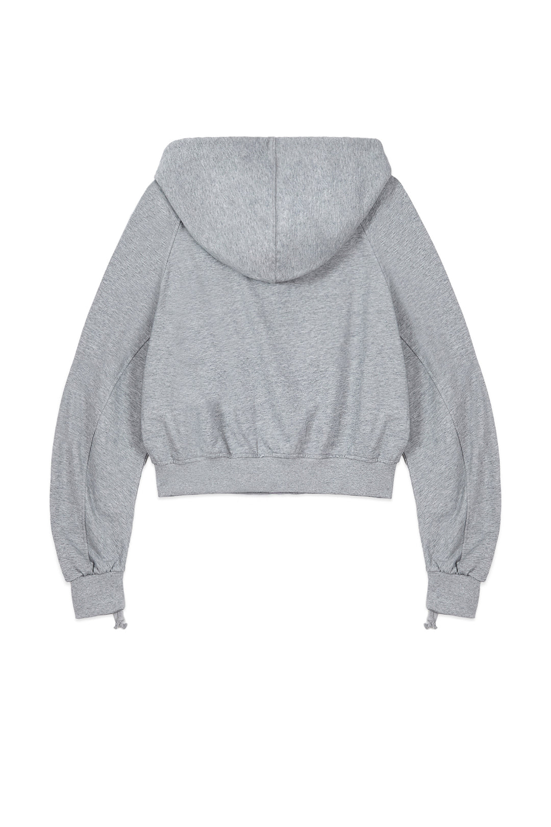 Matin Kim Sleeve String Detail Zip Hoody — Gray
