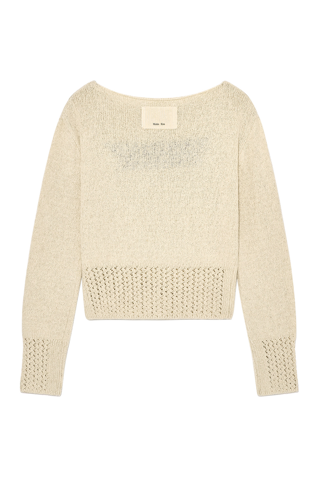 Matin Kim Punching Point Pullover — Ivory