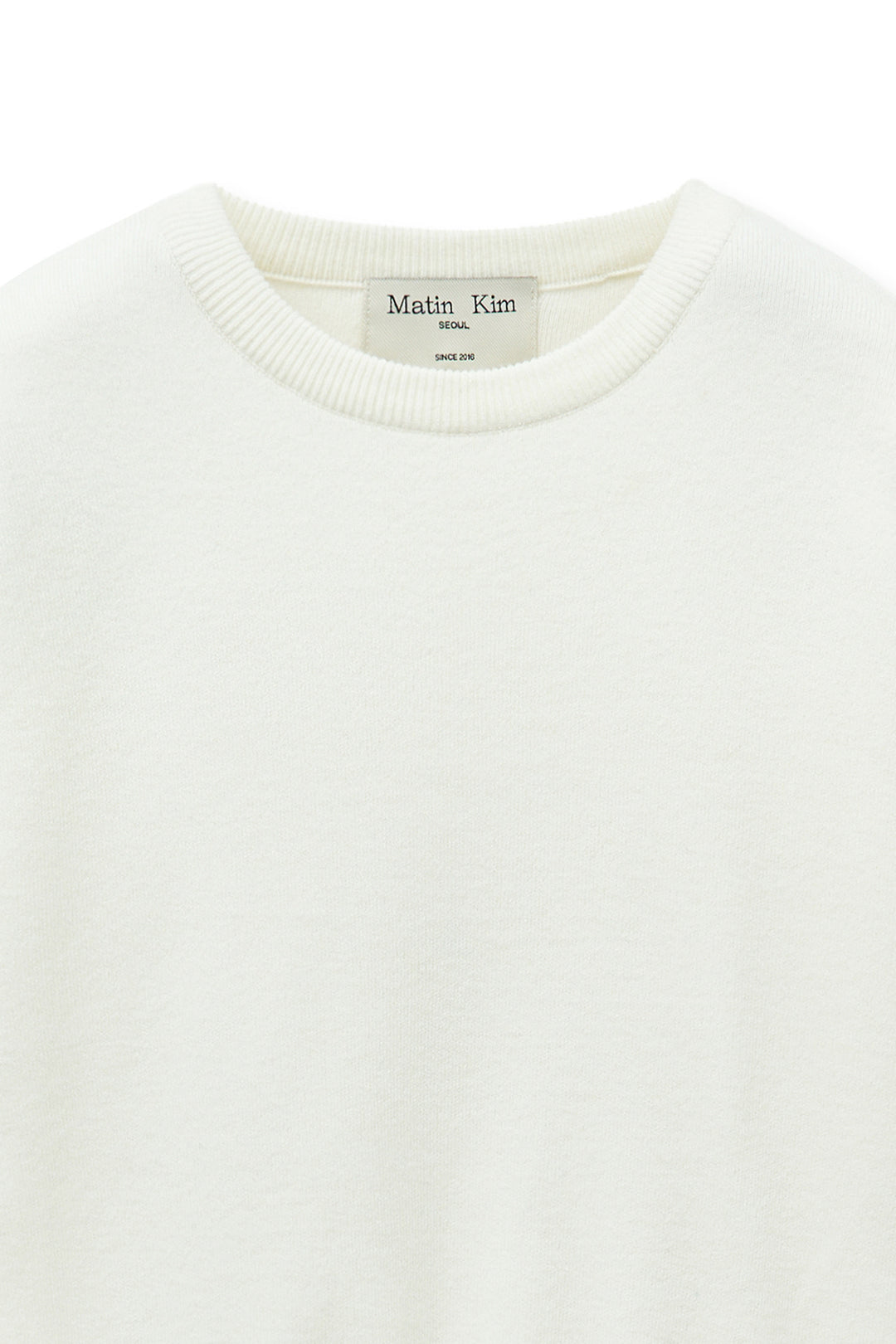 Matin Kim Detachable Skirt Knit Pullover — Ivory