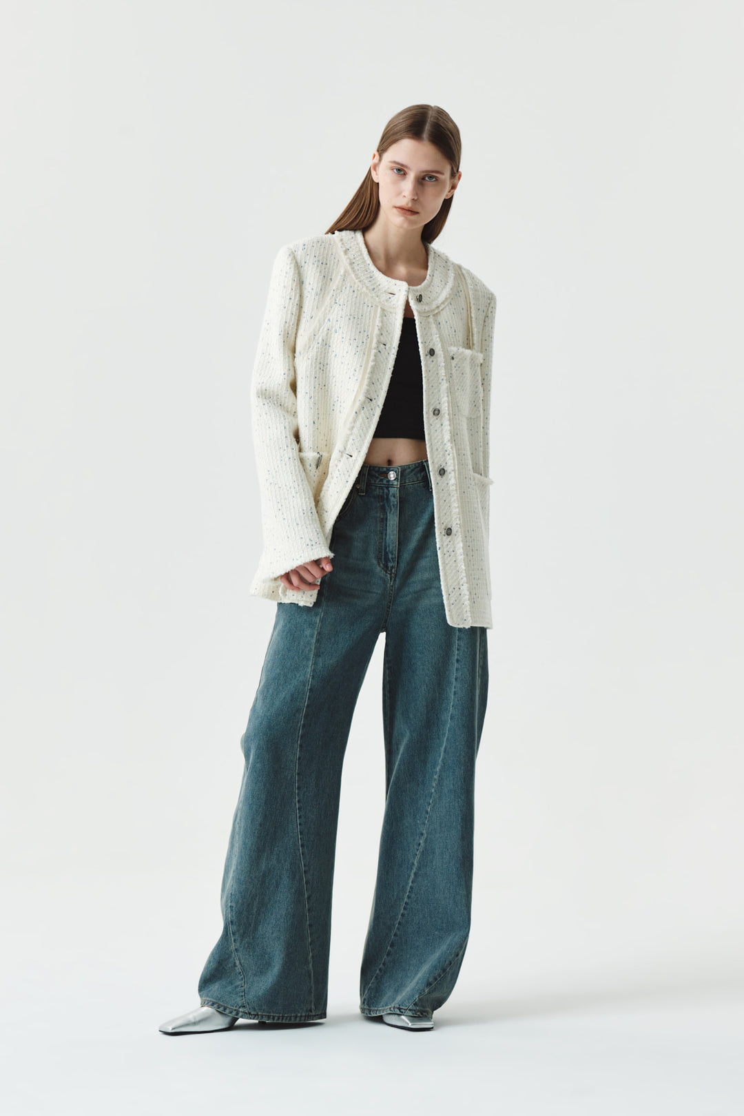 KIMMATIN Line Point Drapery Denim — Blue