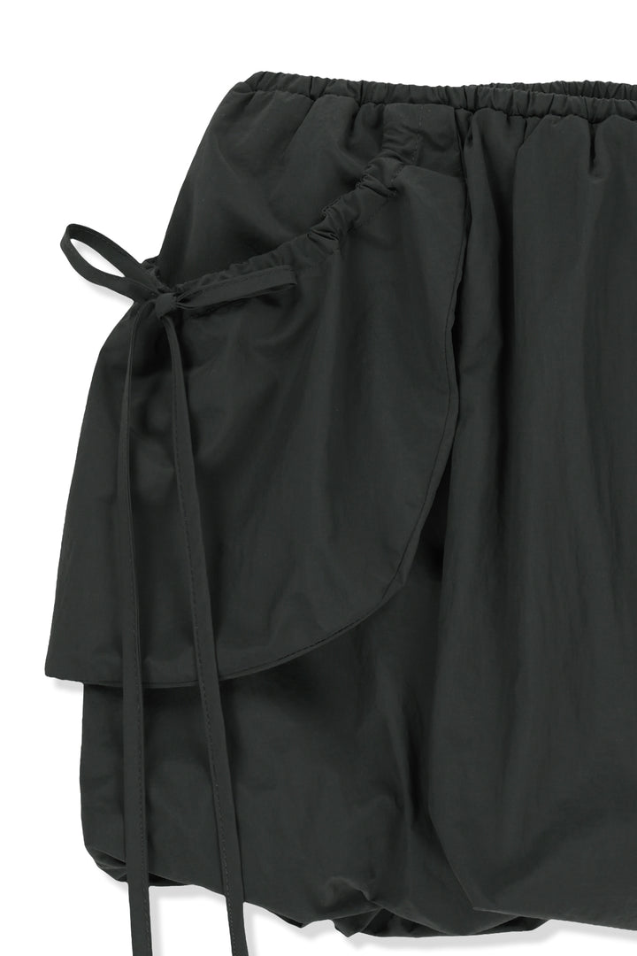 Matin Kim Strap Detail Balloon Skirt — Charcoal