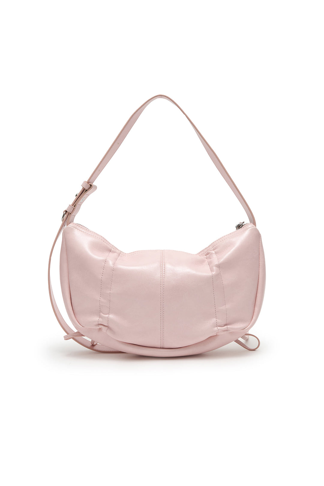 Matin Kim Half Shirring Ribbon Round Bag — Pink