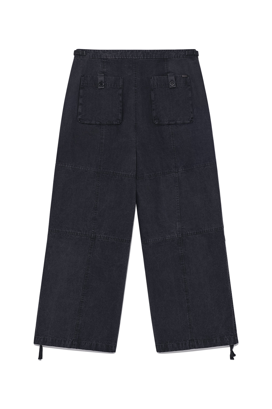 Matin Kim Patch Point Washed Cotton Pants — Charcoal