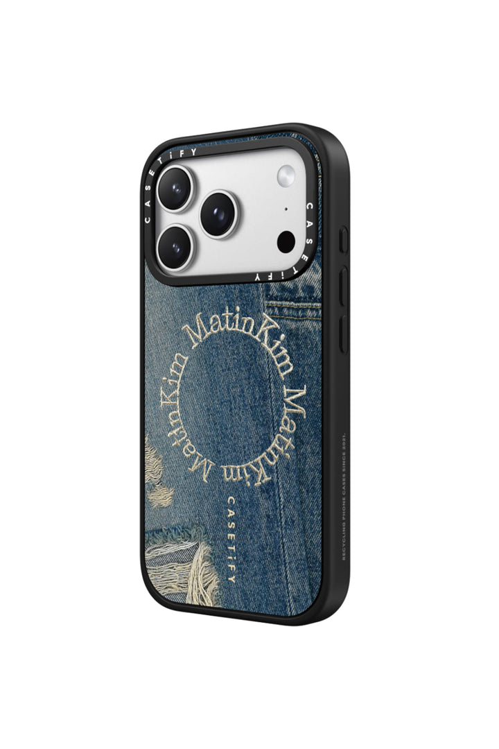 Matin Kim x Casetify Denim Circle iPhone Case — Blue