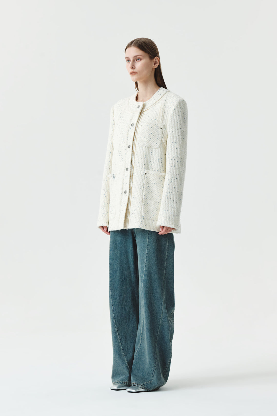 KIMMATIN Line Point Drapery Denim — Blue