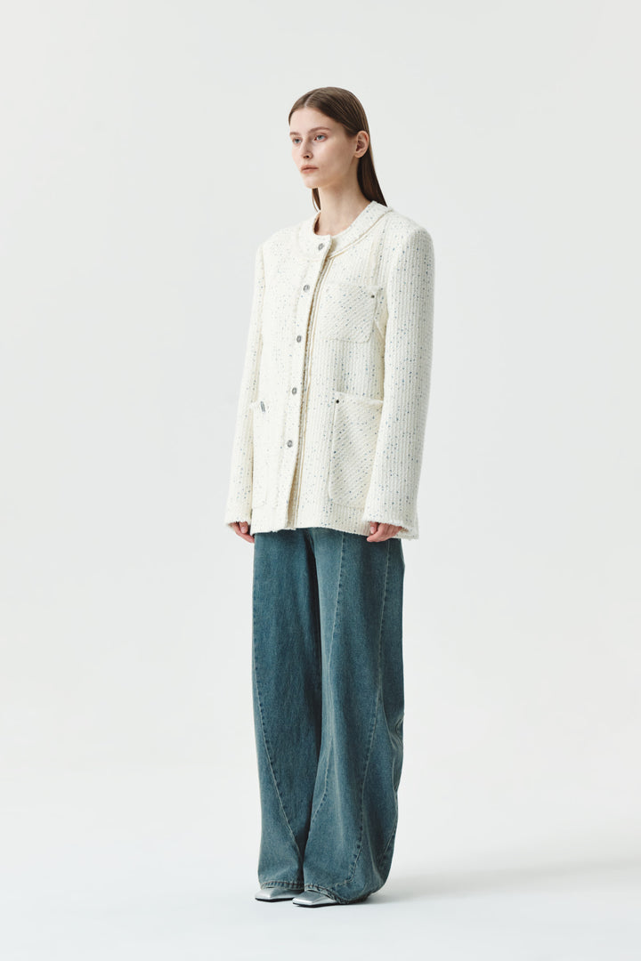 KIMMATIN Line Point Drapery Denim — Blue