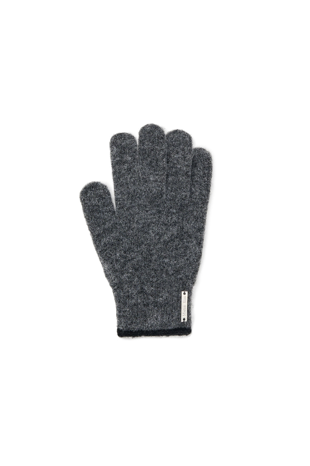 Matin Kim Boucle Knit Gloves — Charcoal