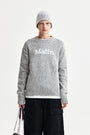 Matin Kim Mixed Yarn Knit Pullover — Gray
