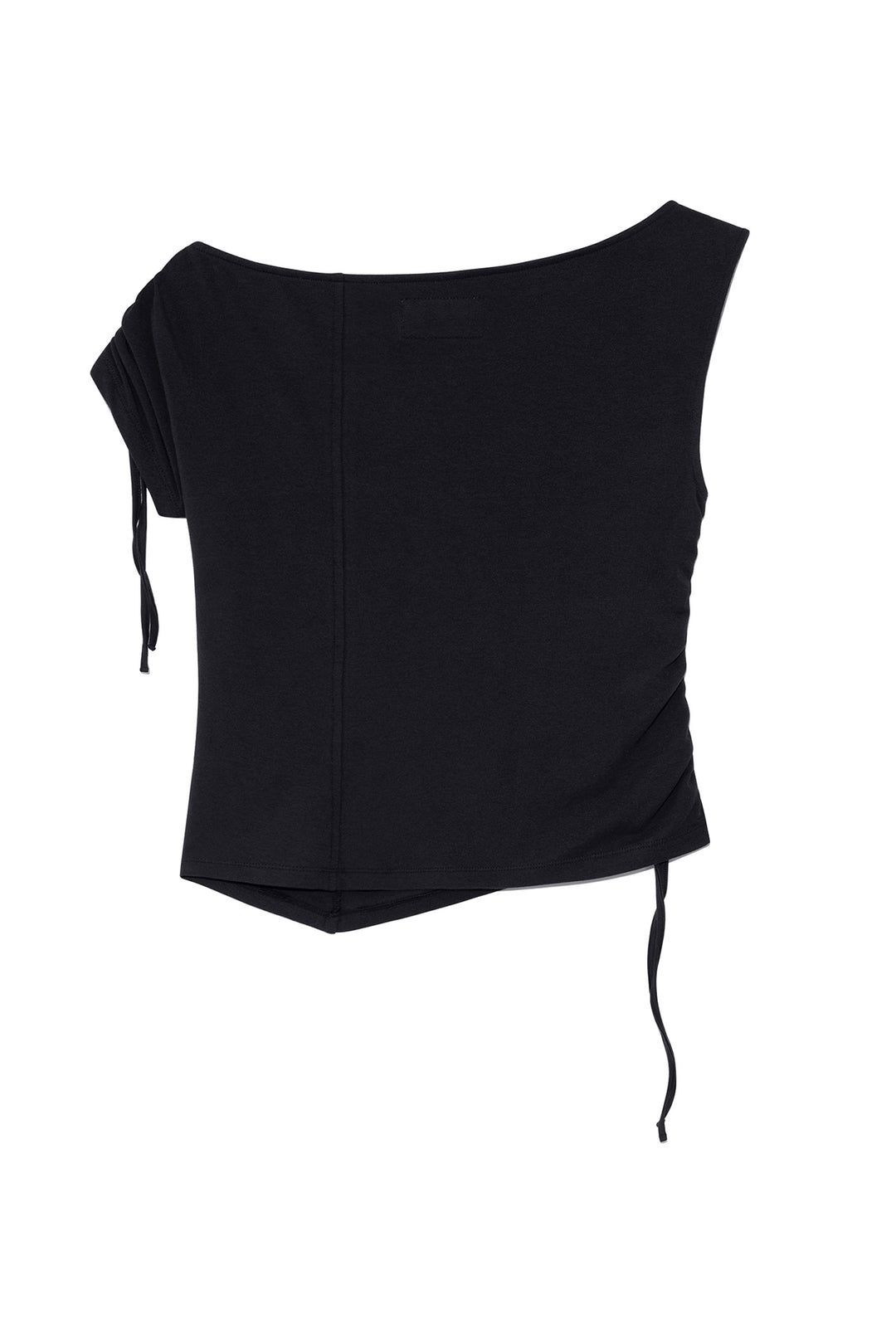 Matin Kim String Off-Shoulder Slim Top — Charcoal