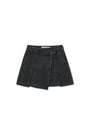 Matin Kim Washed Corduroy Wrap Skirt — Black