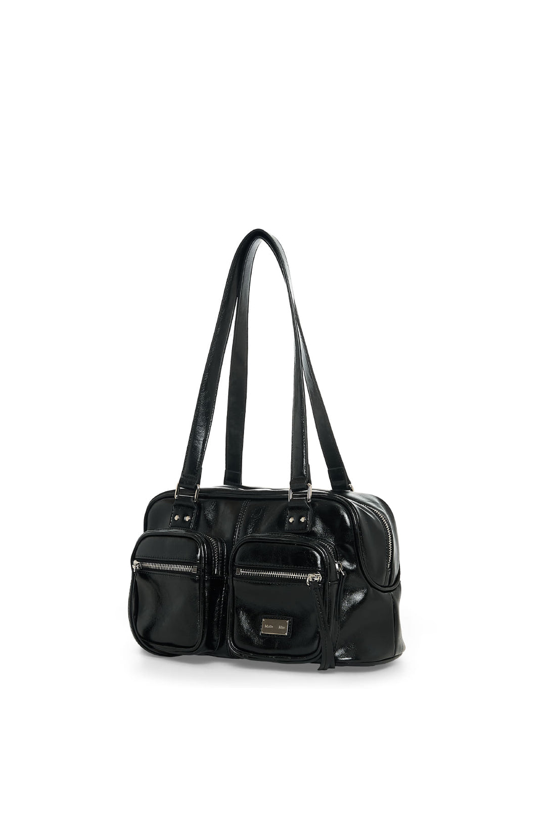 Matin Kim Double Pocket Brick Shoulder Bag — Black