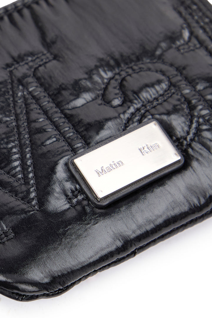 Matin Kim Logo Stitch Sporty Wallet — Black