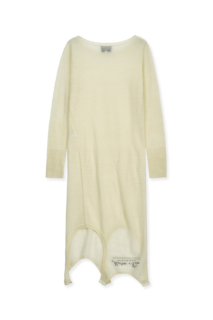 Matin Kim Mohair Layered Knit Pullover — Yellow