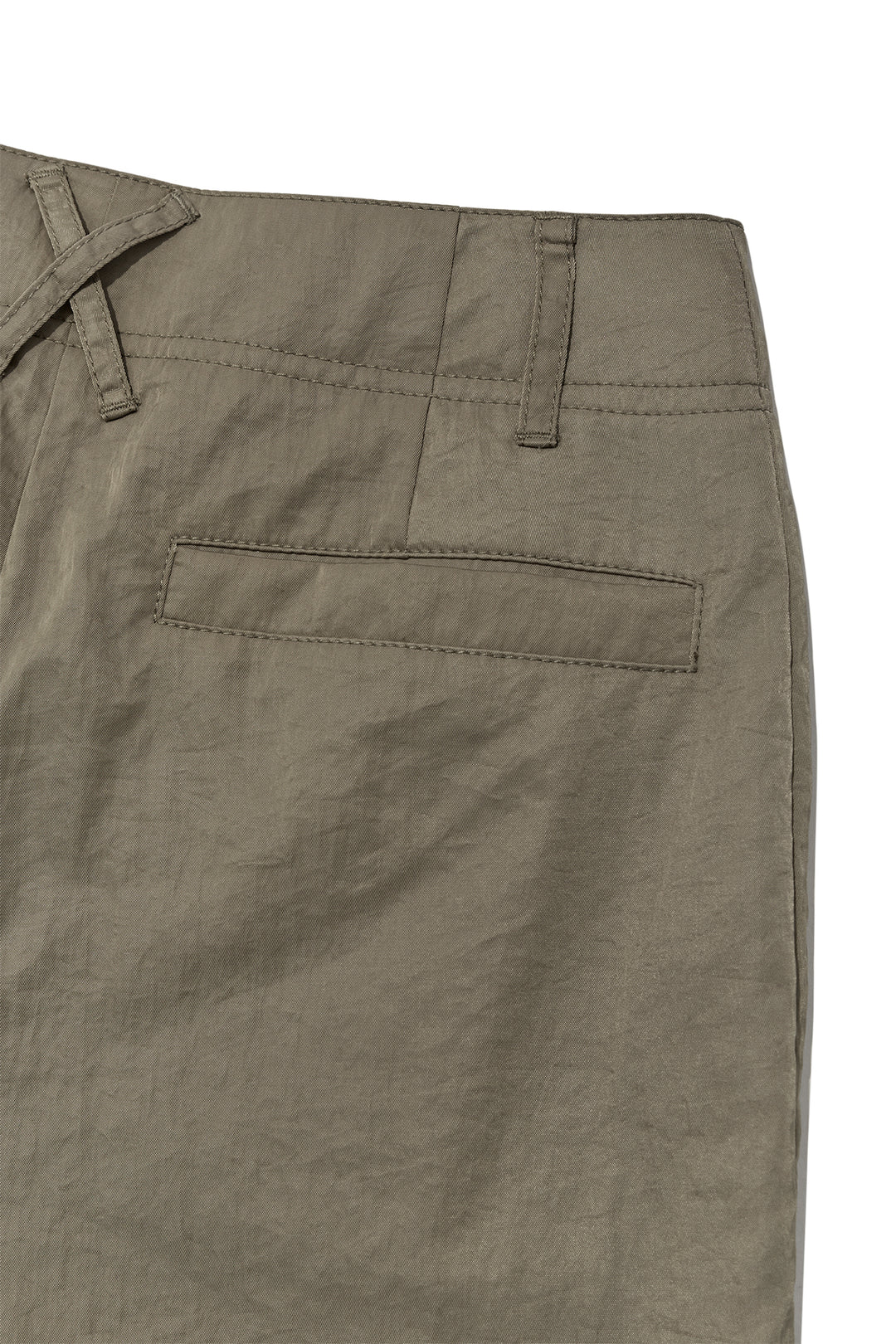 Matin Kim Zipper Detail Nylon Pants — Khaki