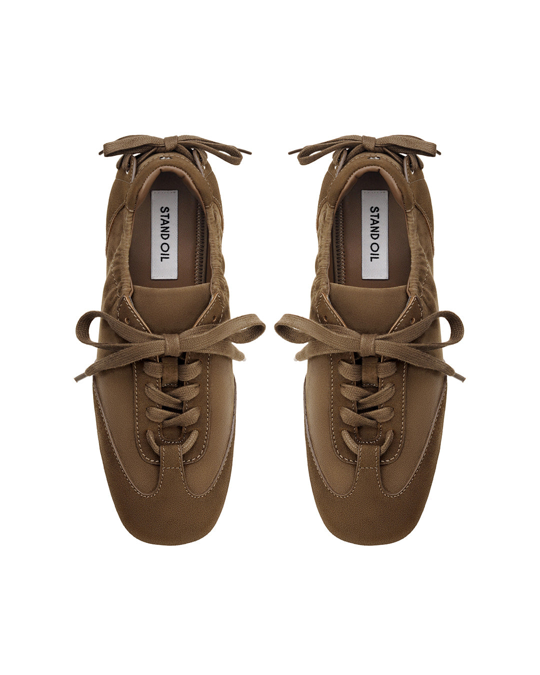 Stand Oil Double Tied Sneakers — Camel
