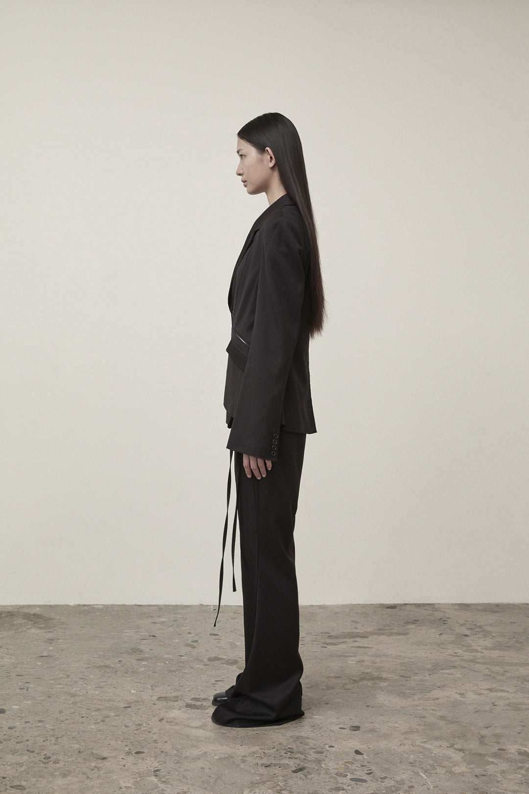 Matin Kim Cut Out Point String Trouser — Black
