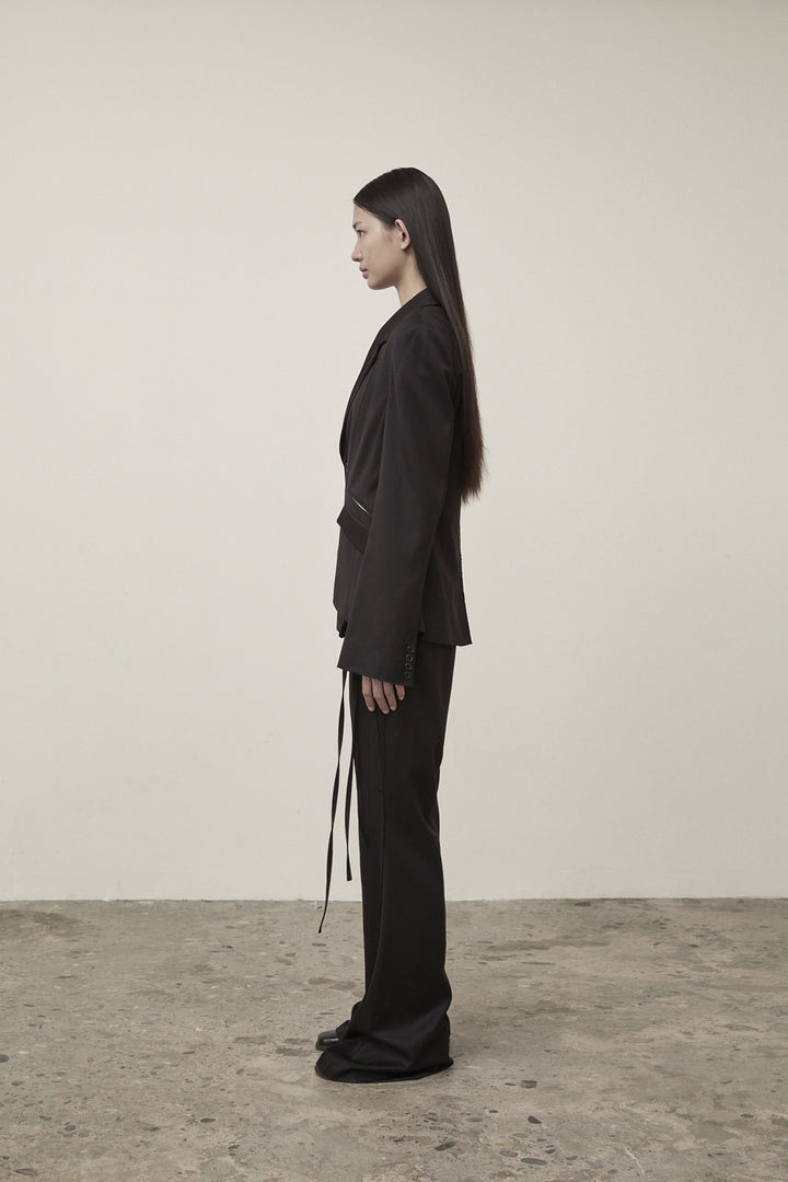 Matin Kim Cut Out Point String Trouser — Black