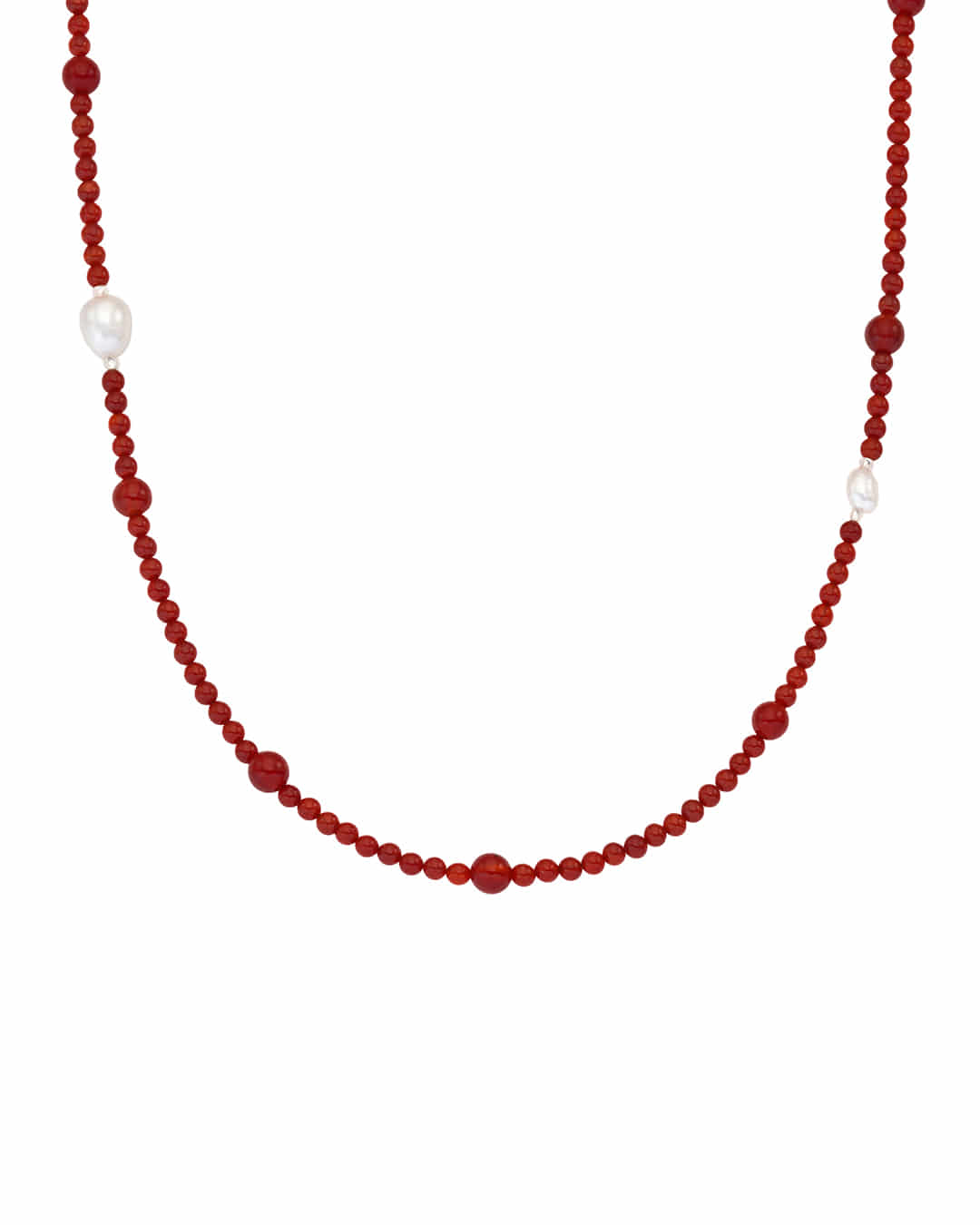 Stand Oil Jamano Pearl Necklace — Red