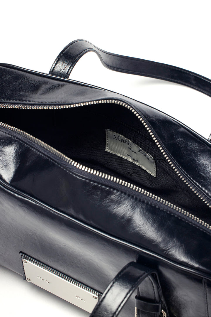 Matin Kim Biker Detail Medium Shoulder Bag — Black