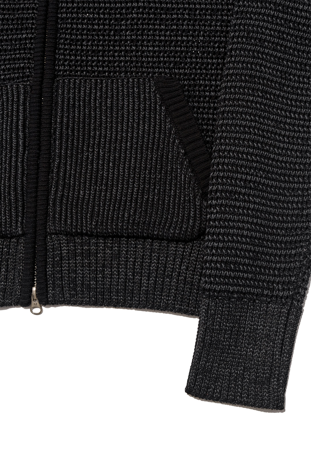 Matin Kim Two Tone Mesh Knit Hoody — Black