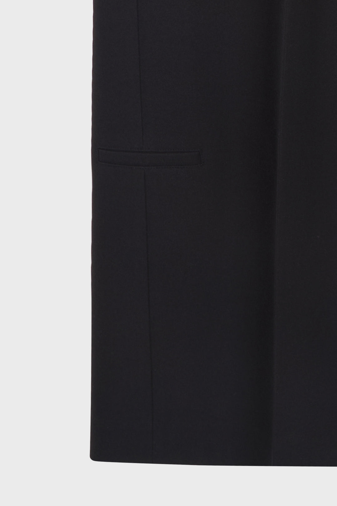 KIMMATIN Destressed Waist Pintuck Wide Pants — Black