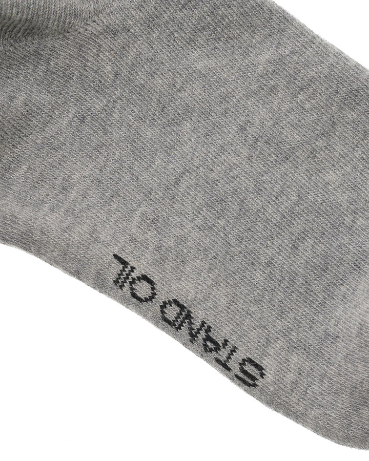Stand Oil Heart Button Knee Socks — Gray