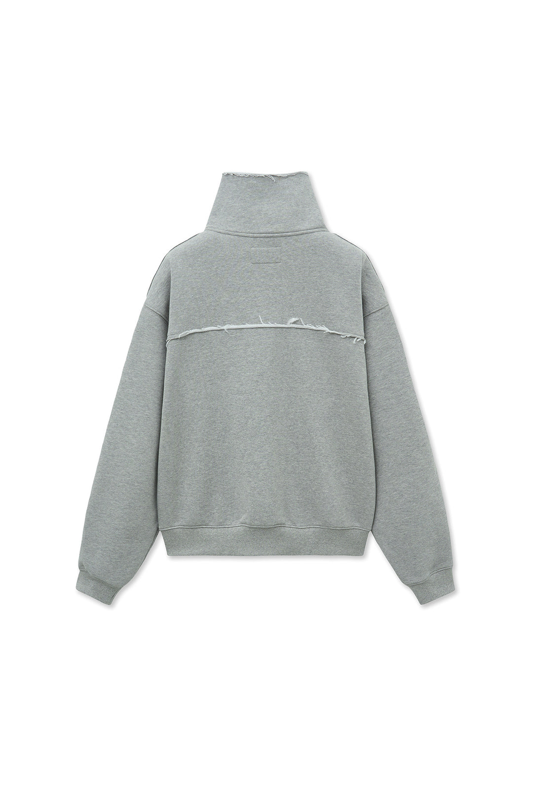 Matin Kim Cut Out Half Zip Sweatshirt — Gray